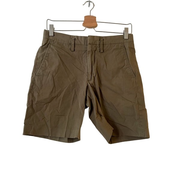 Marc by Marc Jacobs Mens Shorts Size 28 Olive Green Twill Flat Front 8" Inseam - Picture 1 of 12